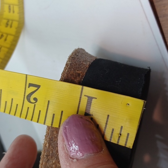 NAOT Ashley Like New Metal Stud Sandals Suede Leather 38 / 7 Cork Slide Green - Picture 13 of 14